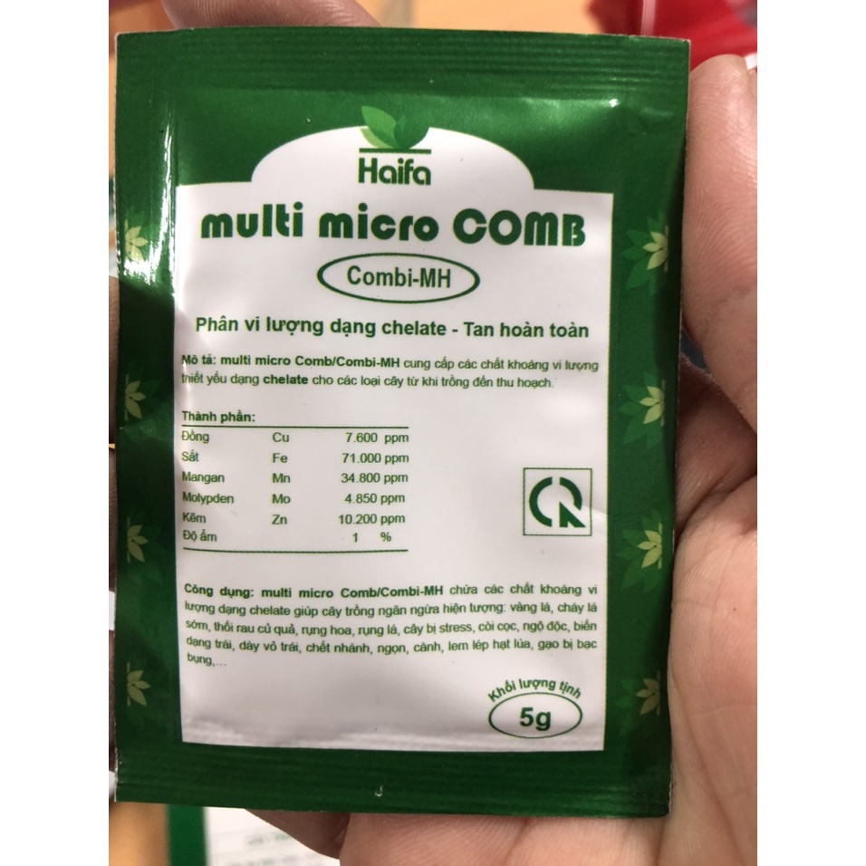 5g Phân vi lượng chelate Multi Micro Combi Haifa Israel hiệu quả vượt trội, tan hoàn toàn, chuẩn nông nghiệp Israel