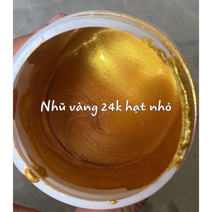 Sơn Chậu Nước Nhũ Vàng Ánh Kim 24k Hạt Nhỏ ( Ánh Kim Lấp Lánh )