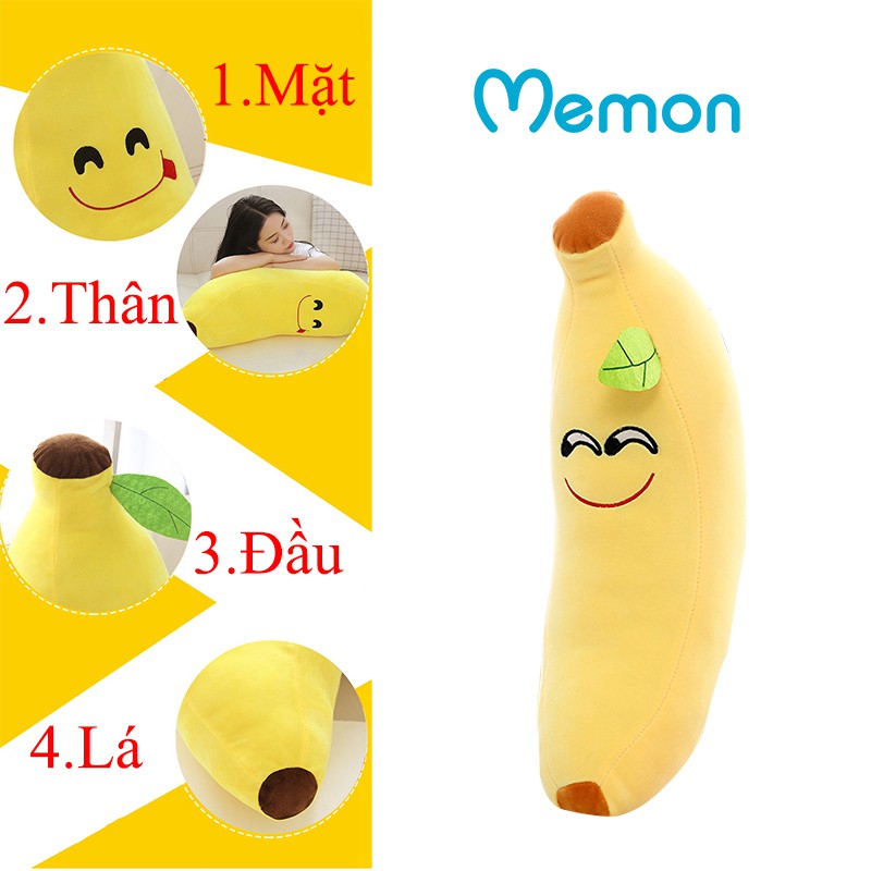 Gối Ôm Quả Chuối Bông Cao Cấp Memon