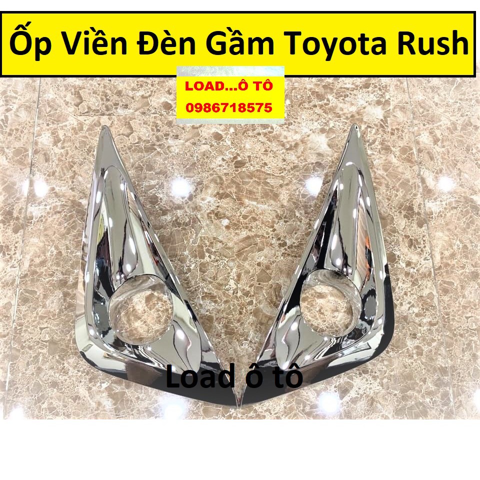 Ốp Viền Đèn Gầm Trước Toyota Rush 2018-2021 Nhựa ABS Mạ Crom Cao Cấp