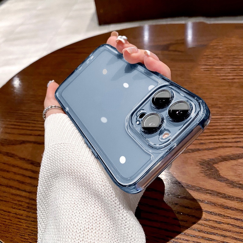 Ốp Điện Thoại Acrylic Trong Suốt Chống Sốc Bảo Vệ Ống Kính Máy Ảnh Sang Trọng Cho iPhone 13 12 Pro Max