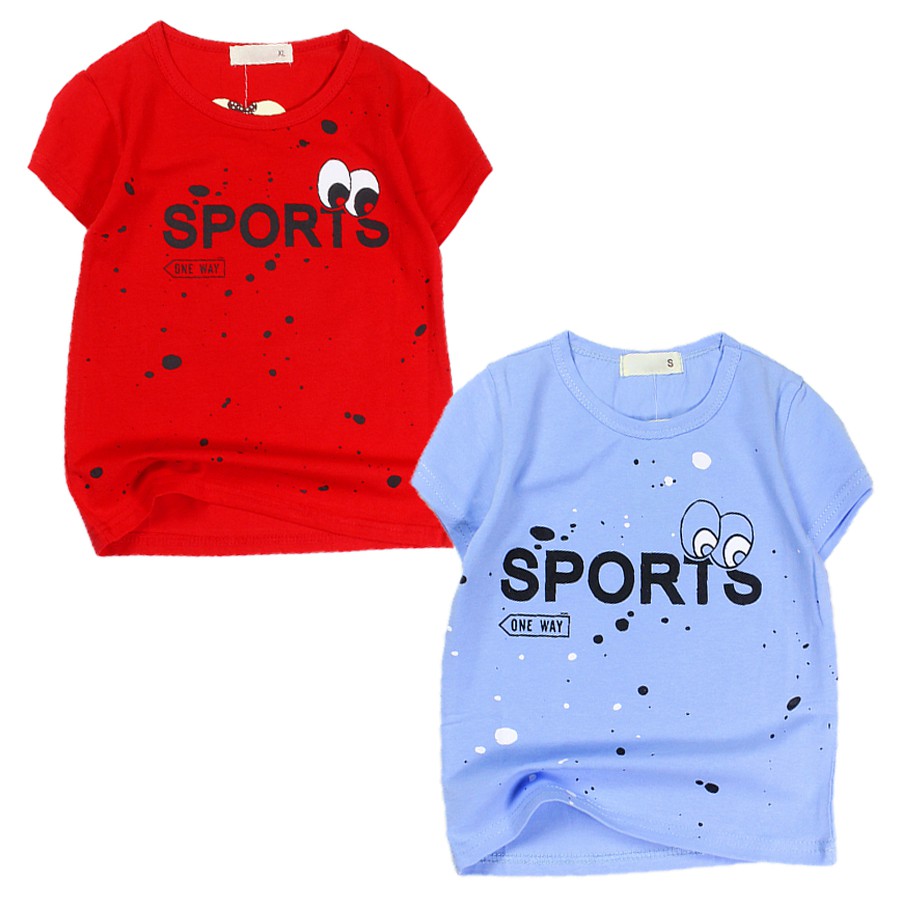 Áo thun bé trai in chữ Sports vẩy sơn cho bé trai 0.5-2 tuổi từ 8 đến 14 kg 06157-06159