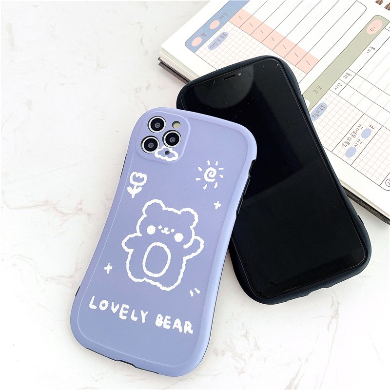 Ốp lưng iphone Gấu tím IMD viền cong dày dặn 5/5s/6/6plus/6s/6splus/7/7plus/8/8plus/x/xr/xs/11/12/pro/max/plus/promax | BigBuy360 - bigbuy360.vn