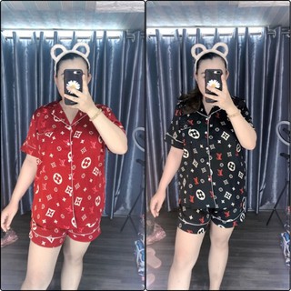 (BIGSIZE) Bộ satin đùi mặc nhà 60 - 80Kg