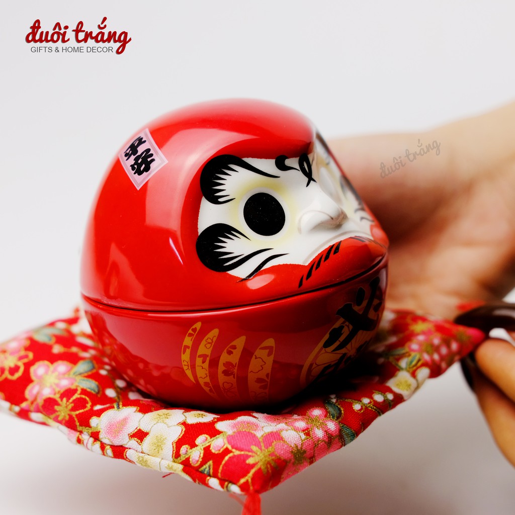 Lật đật Daruma sứ 8cm - 1 mắt (các mẫu Khai Vận, Phúc Lành, Quyết Thắng)