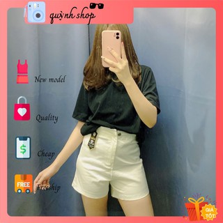 Quần short kaki lưng cao chất kaki co giản
