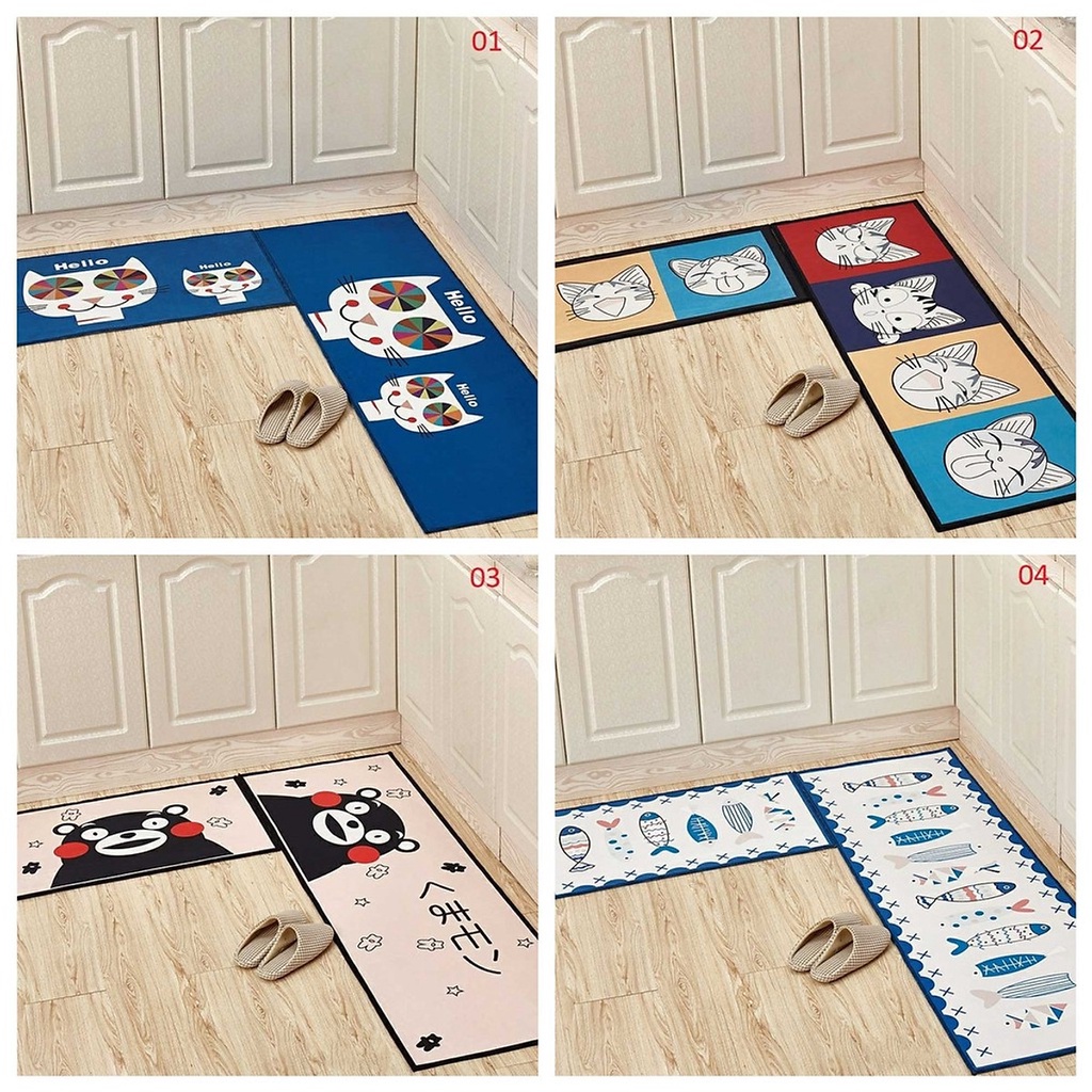 thảm bếp hoa văn giao mầu ngẫu nhiên