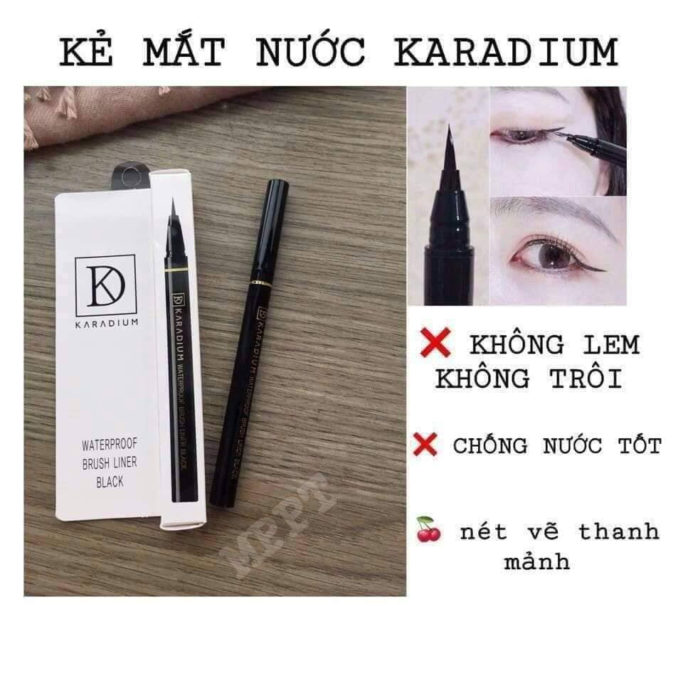 [HÀNG AUTH] KẺ MẮT KARADIUM - HÀN QUỐC - BÚT DẠ KẺ MẮT KHÔNG LEM KARADIUM VỎ TRẮNG