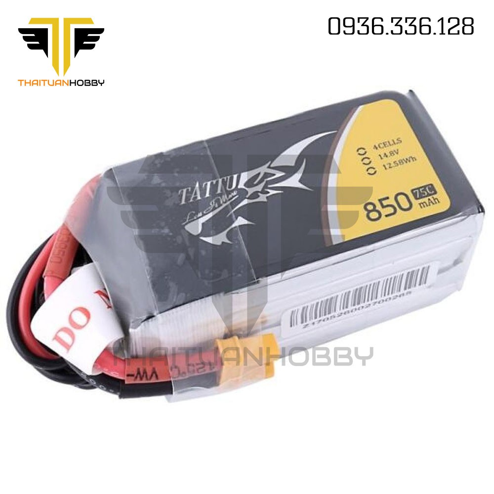 Pin Lipo Tattu 850Mah-4S 75C