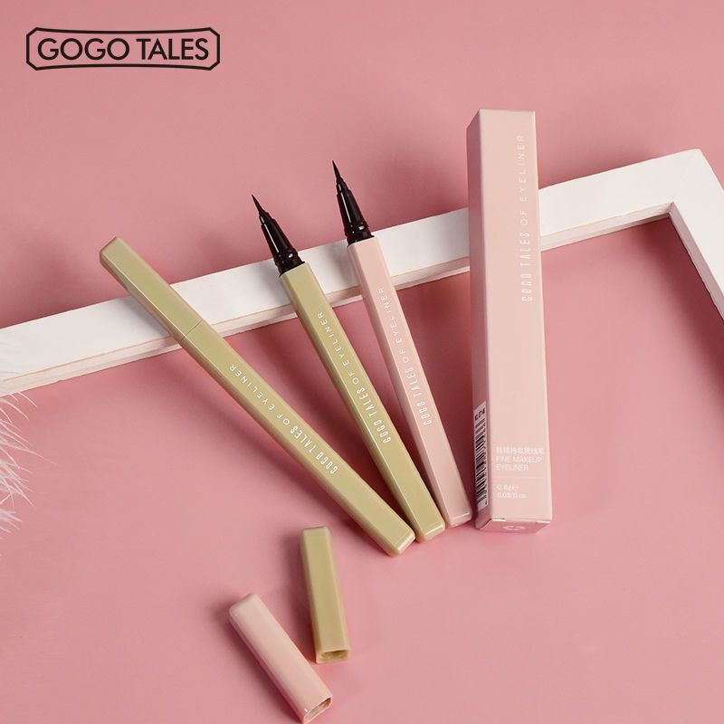 Gogo tales Ge Ge color Eyeliner beginners fast drying, durable waterproof, no halo, false color white.