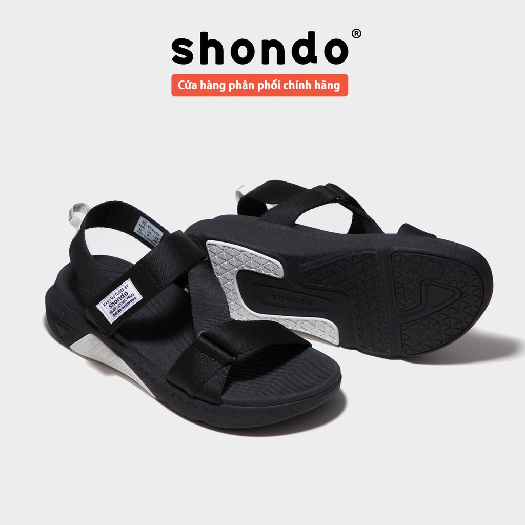 Giày Sandals SHONDO F7 Racing Chính Hãng - Mã F7R1010 Màu Đen Full
