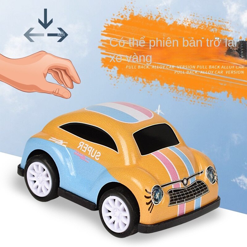 Mô hình đồ chơi xe cảnh sát BORAMMY WAS650 nhỏ nhắn làm từ hợp kim an toàn vui nhộn cho bé