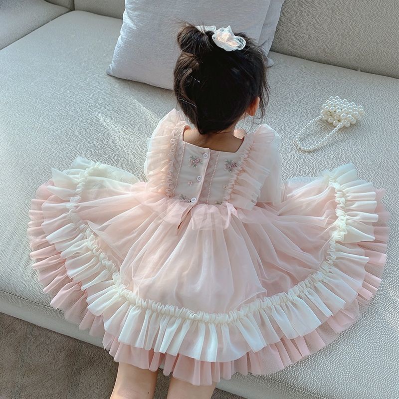 Đầm Công Chúa Dáng Xòe Phong Cách Lolita Thời Trang Mùa Thu 2022 Mới Cho Bé Gái