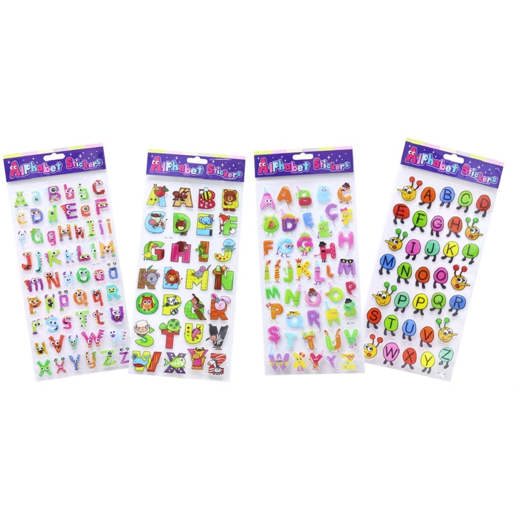 Hình Dán Bảng Chữ Cái 4 Mẫu Uncle Bills SL0365