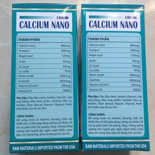 VIÊN UỐNG LIQUID CANXI NANO