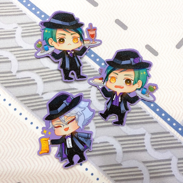 Sticker nhũ kim Twisted Wonderland - Octavinelle Dormitory