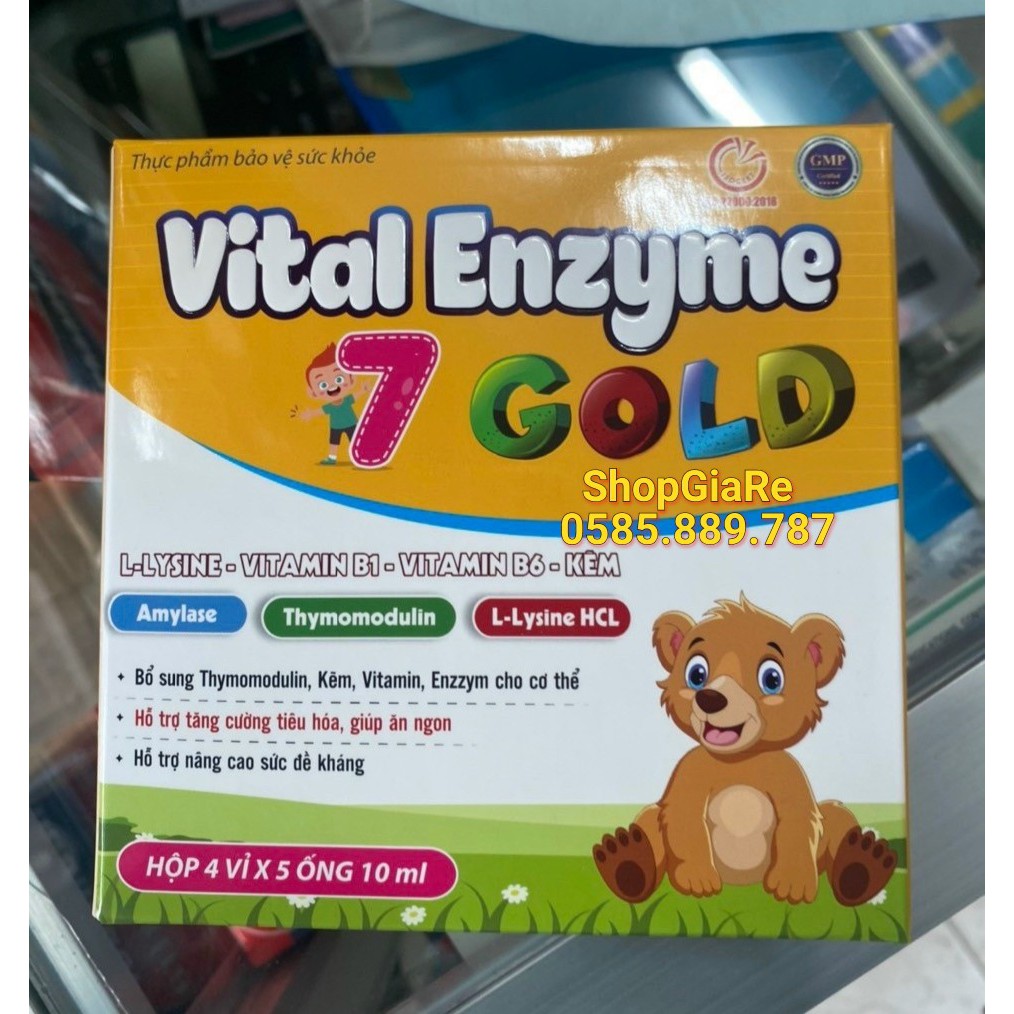 Vital Enzyme 7 gold giúp bé ăn ngon ngủ tốt, tăng cường sức đề kháng bé thông minh, hỗ trợ bé kén ăn