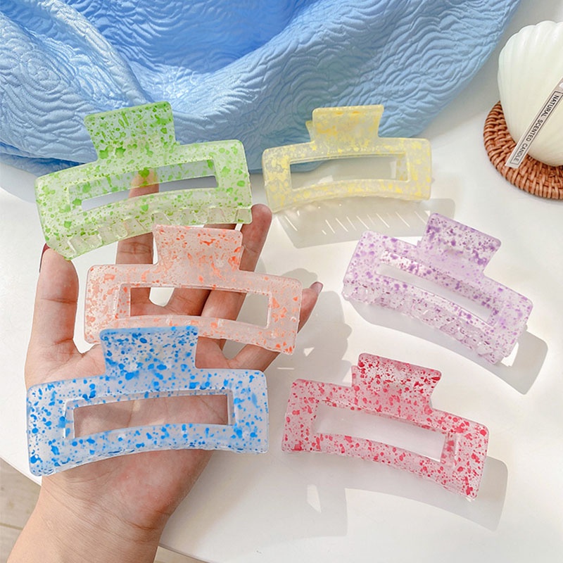 Kẹp tóc nhựa acrylic màu gradient thời trang Hàn Quốc