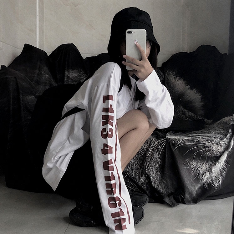 SUXI Áo Thun Tay Dài Dáng Rộng Thời Trang Mùa Thu Cho Nữ