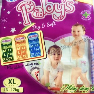 Combo 72 miếng bỉm quần pabys size xl +km