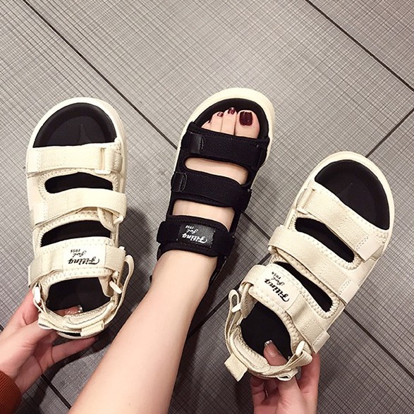 Sandal 3 quai ngang kèm quai gót rời cực kì tiện dụng D141