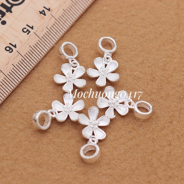 [GIÁ SỈ]Charm treo hoa 5 cánh cực xinh bằng bạc cao cấp - Hàng bạc loại 1 siêu đẹp PH906