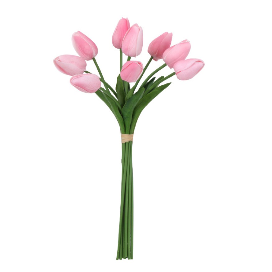 Hoa tulip giả decor hoa lụa giống thật 99% FREESHIP Hoa giả đẹp để bàn trang trí phòng khách ML01