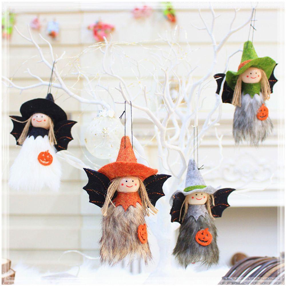 Búp Bê Nhồi Bông Hình Cánh Thiên Thần Trang Trí Cây Thông Giáng Sinh Halloween