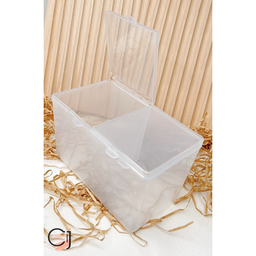 Hộp nhựa 2 ngăn đựng giấy lau gel