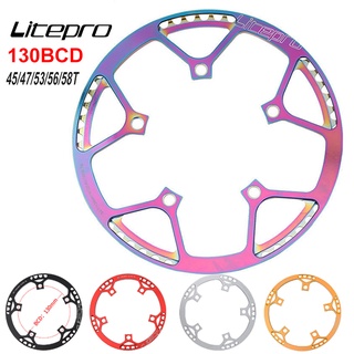 Litepro nhông xích xe đạp gấp 130bcd 45/47/53/56/58 răng bmx nhông sên đĩa