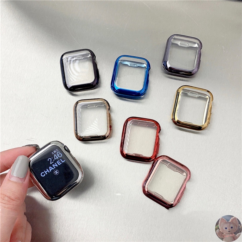 Vỏ đồng hồ làm từ tpu mềm cho iWatch seri 7 6 SE 5 4 3 2 1 Apple Watch size 41mm 45mm 38mm 42mm 40mm 44mm