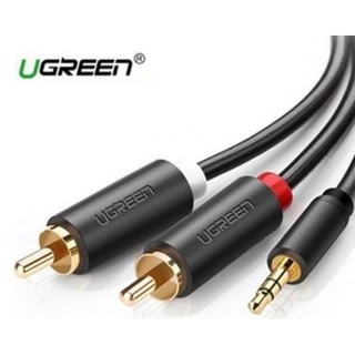 Cáp âm thanh 3.5mm sang 2 đầu bông sen RCA Ugreen 10511 Chính Hãng