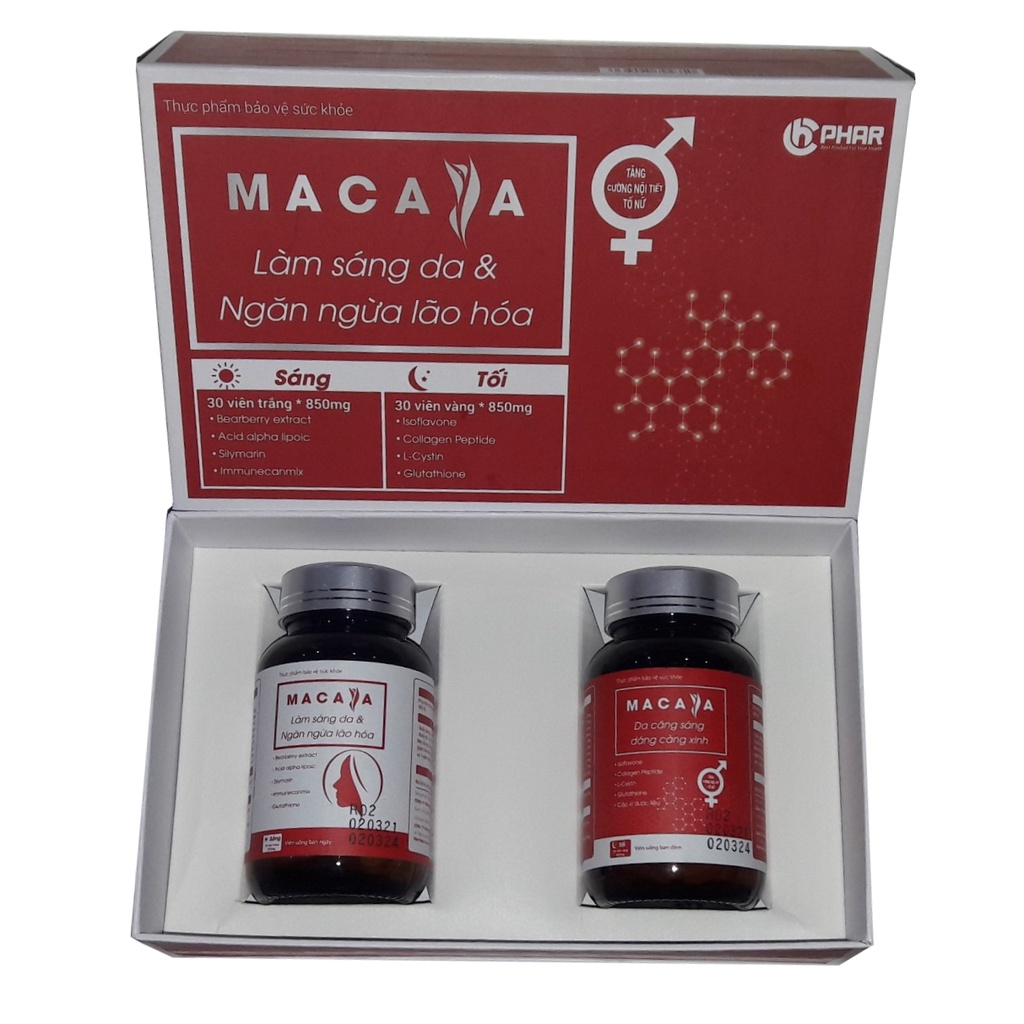 Viên uống sáng da MACASA - Bổ sung Collagen, Glutathione làm sáng da và ngăn ngừa lão hóa