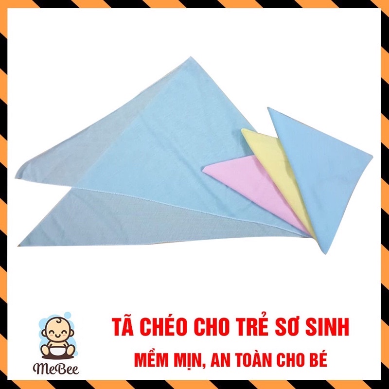 10 CHIẾC TÃ CHÉO SƠ SINH HẰNG TRANG 100% COTTON CHO BÉ