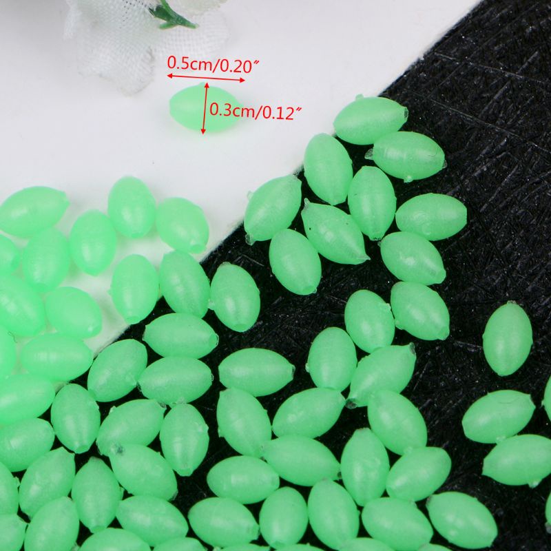 Bộ 100 Phao Nổi Câu Cá Dạ Quang Cứng Hình Oval