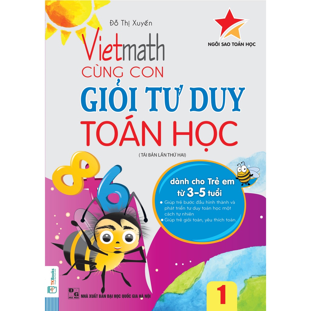 Sách - Vietmath - Cùng Con Giỏi Tư Duy Toán Học - Tập 1 (Tái bản 2020)