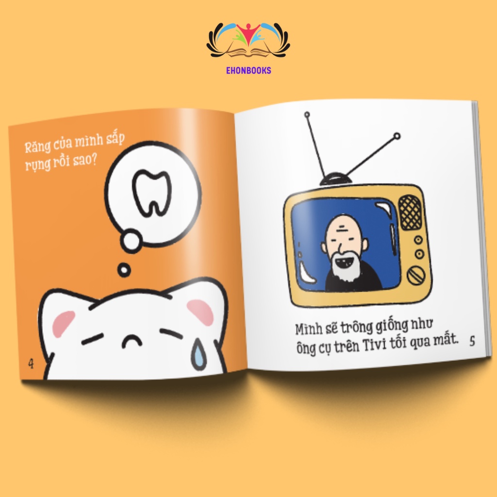 Sách ehon cho bé 2 tuổi - Maru rụng răng - Ehon nhật bản cho bé 2 8 tuổi wabooks