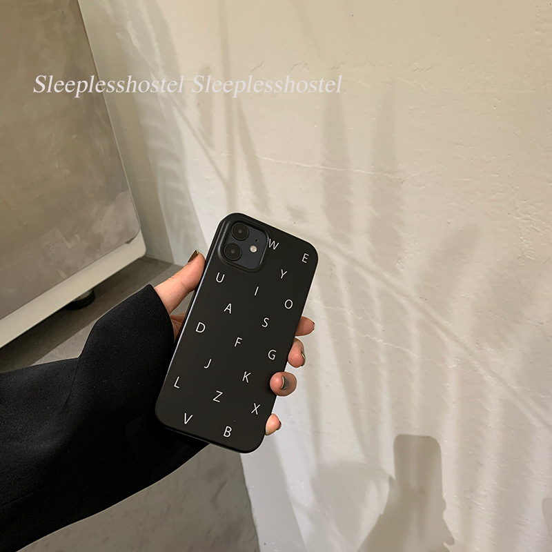 Ốp Điện Thoại In Chữ Màu Đen Cá Tính Cho Iphone 12 11promax 7 / 8 12Pro / max