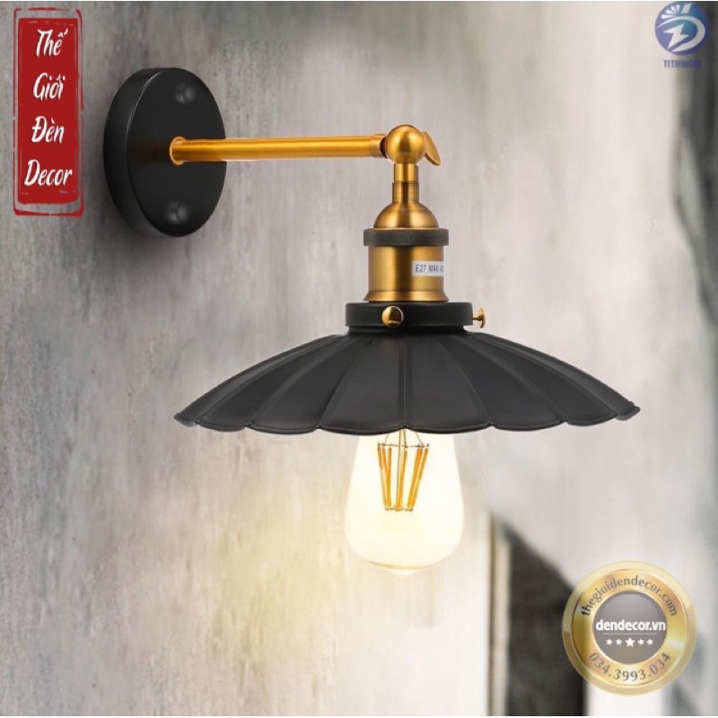 Đèn tường Vintage đĩa bay cánh hoa 26CM 30CM trang trí quán cafe