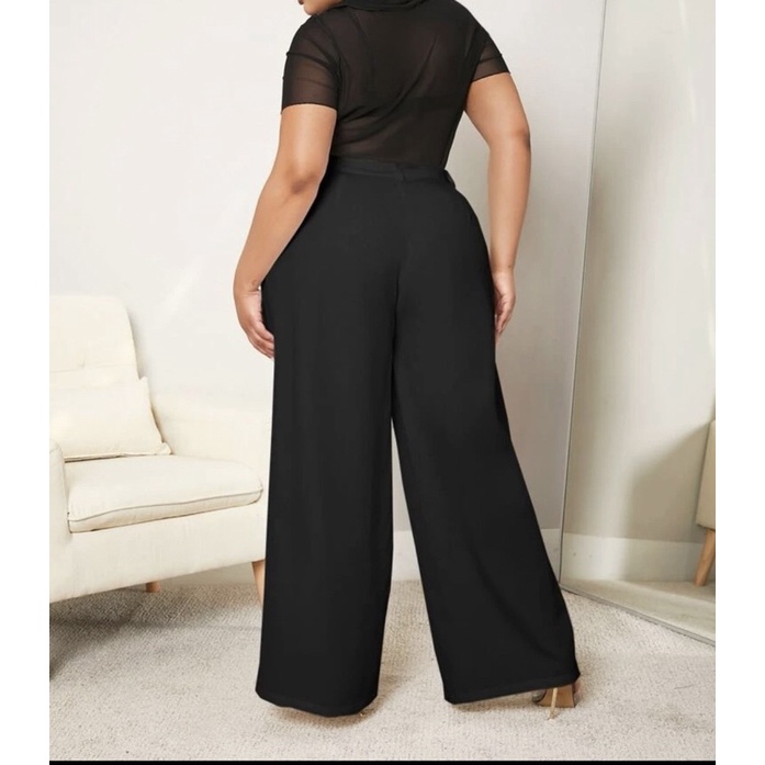 Quần suông bigsize nữ 60-95kg vải TUYẾT MƯA