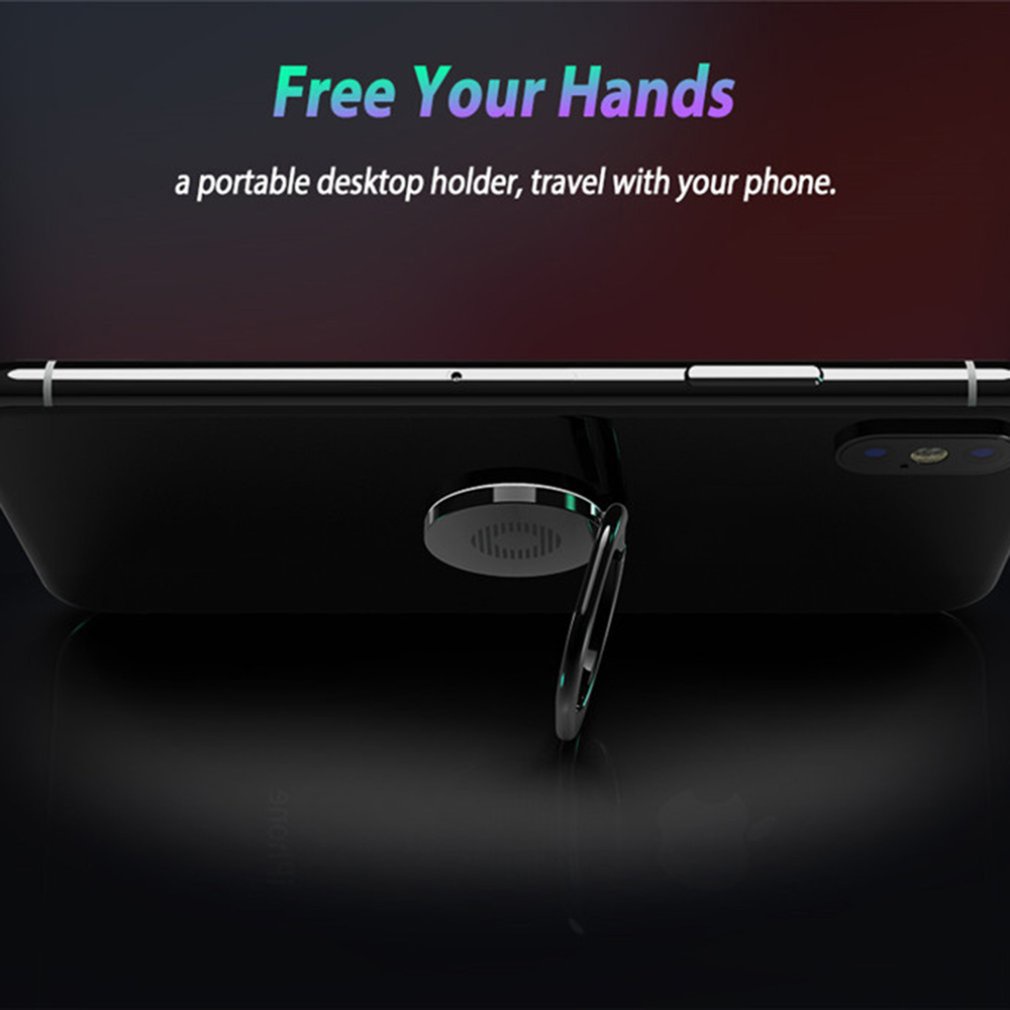 【SUN】Iring nhẫn điện thoại ring phone hình vuông vân tròn giữa giá đỡ dán lưng điện thoại cầm chắc tay