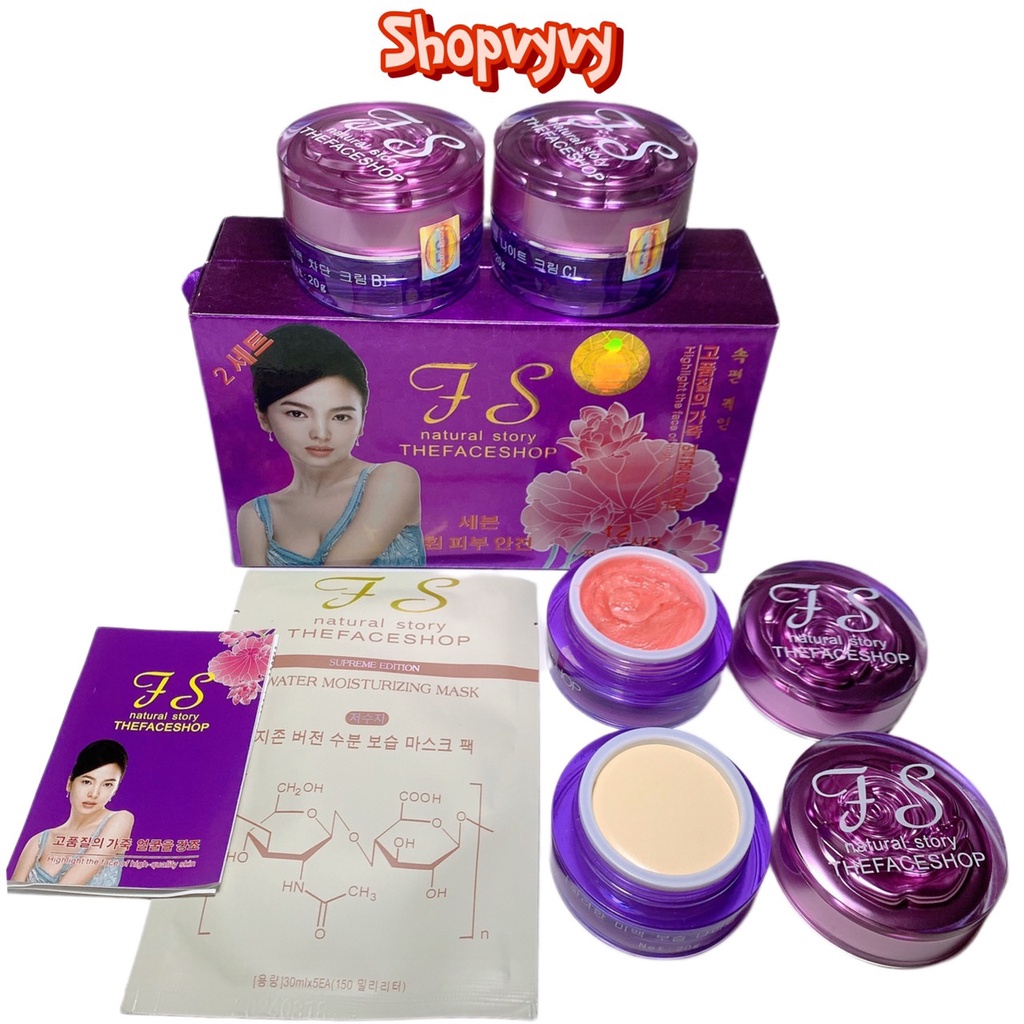 XẢ SỐC -  BỘ MỸ PHẨM THE FACE SHOP TÍM 2IN1
