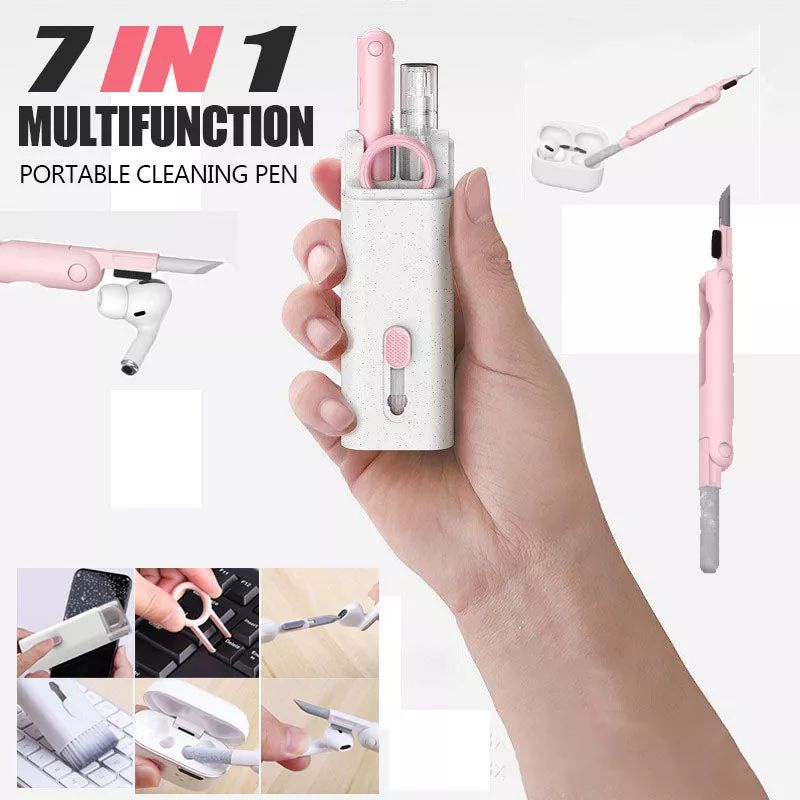 7 Trong 1 Tai Nghe Bụi Bút Vệ Sinh Cho Airpods Bàn Phím Dụng Cụ Vệ Sinh Máy Tính Điện Thoại Bàn Phím Bàn Chải Cọ Rửa Làm Sạch Bộ đa Chức Năng Bụi Bộ Tai Nghe Nhét Tai Bụi