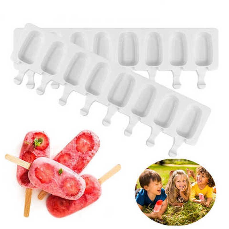 Khuôn Silicone Làm Kem Mini 8 Ngăn Tiện Lợi