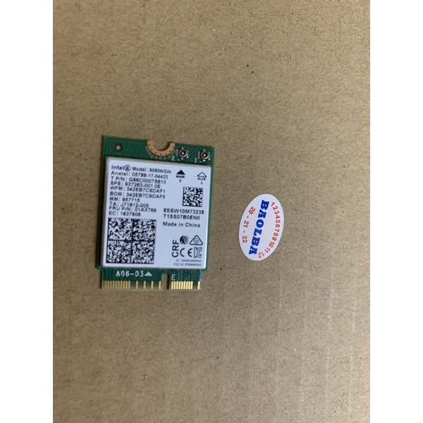 Card thu sóng wifi tốc độ cao Intel AC 9560 AC9560 cho laptop Lenovo Y530 và một số dòng lenovo Gamming khác FRU 01AX768