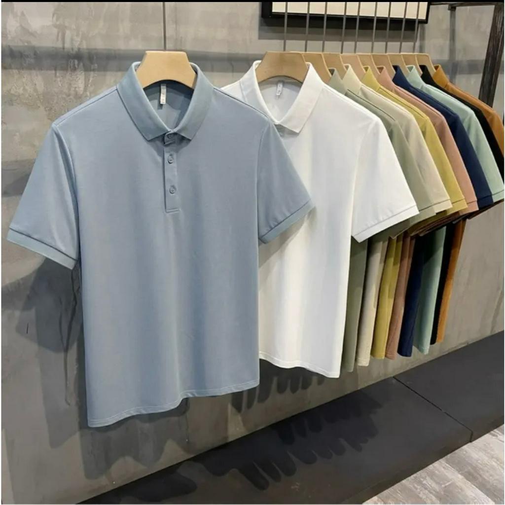 Áo thun nam có cổ bẻ POLO Trơn nhiều màu vải cá sấu cotton cao cấp ngắn tay tông màu cực sang trọng lịch lãm