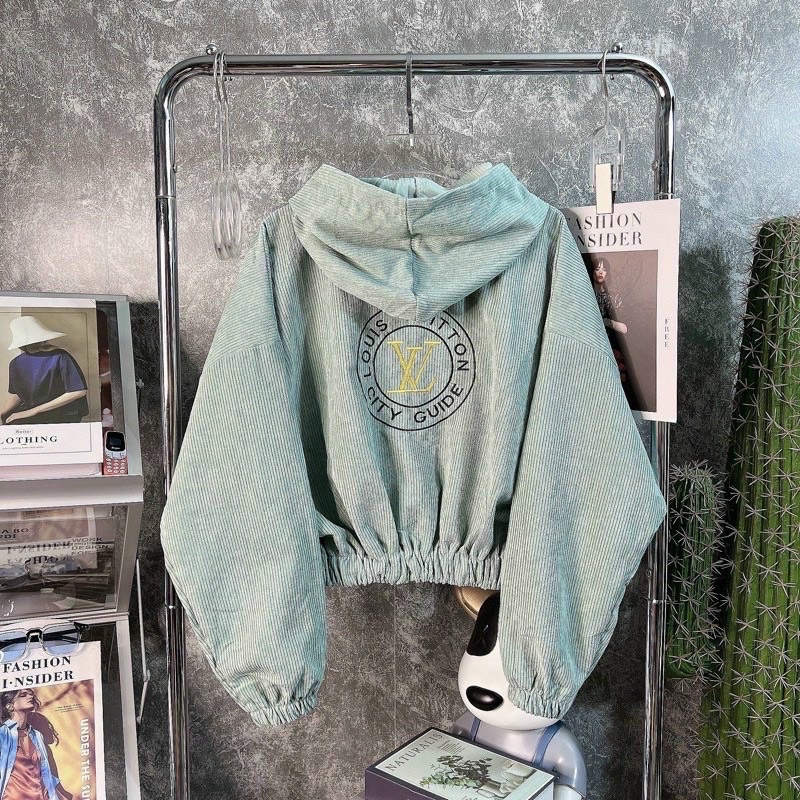 Áo khoác bomber Unisex form lửng chất nhung tăm thêu hoạ tiết dành cho nữM 34-AN STORE