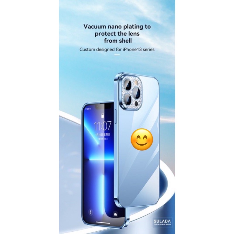 Ốp dẻo lưng nhám viền màu - camera nhũ cho 13 Promax / 13 / 13 Pro / 12 Promax chính hãng Sulada
