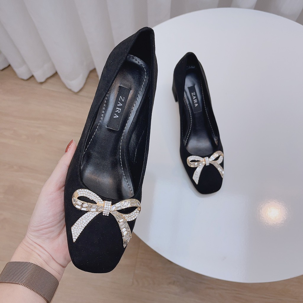 GIÀY ZARA 5 PHÂN CHẤT LỘN, ĐÍNH NƠ ĐÁ SANG CHẢNH HN100013