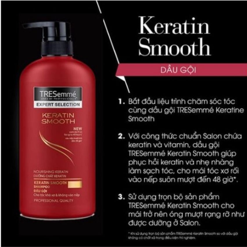 Cặp dầu xả và gội TRESemme 450G chai đỏ trắng Thái Lan mềm mượt cho tóc cao cấp